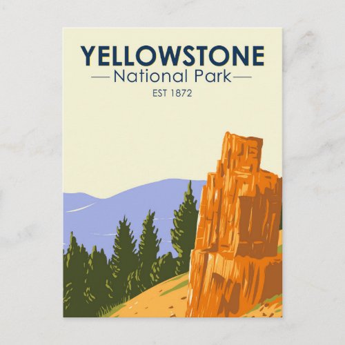 Yellowstone National Park Petrified Tree Vintage Postcard