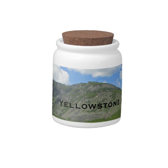 Yellowstone National Park Photo Green Landscape Candy Jar (Left)