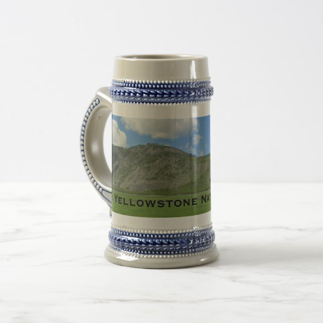 Yellowstone National Park Photo Natural Landscape Beer Stein (Front Left)