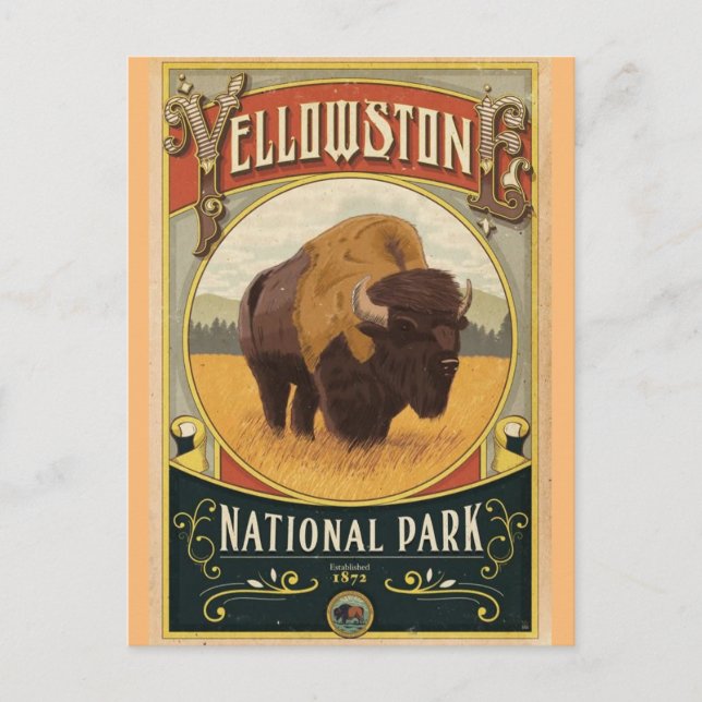 Yellowstone National Park Postcard (Front)