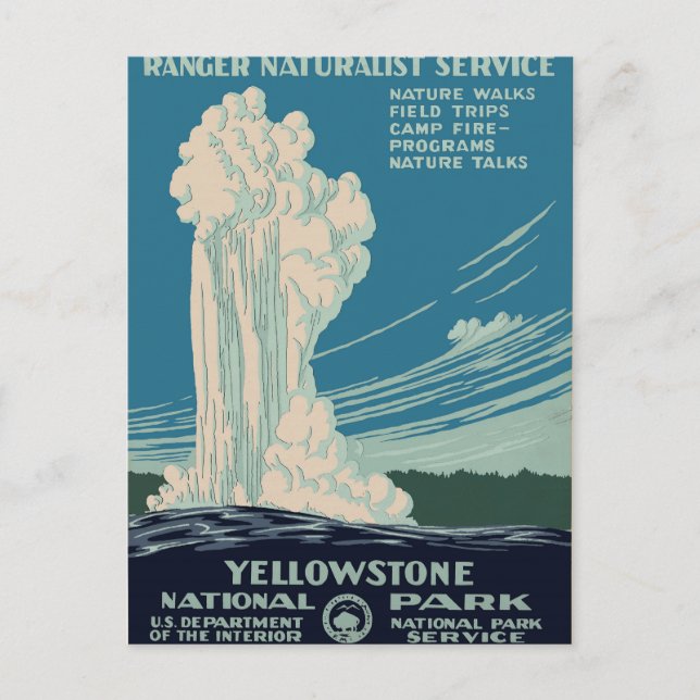 Yellowstone National Park Postcard (Front)