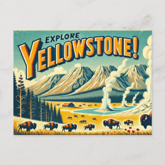 Yellowstone National Park Postcard