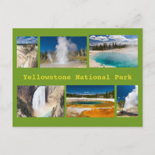 Yellowstone National Park Postcard Collage