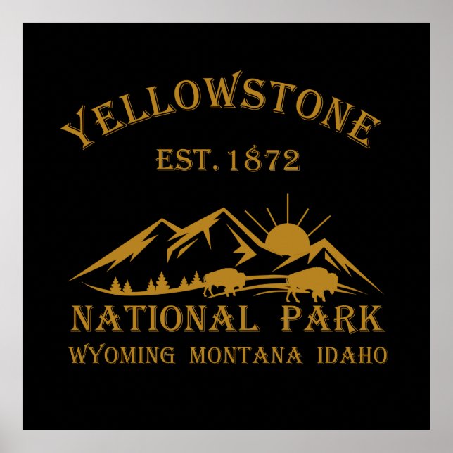 Yellowstone national park poster (Front)