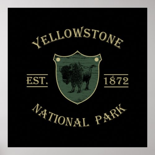 Yellowstone national park poster