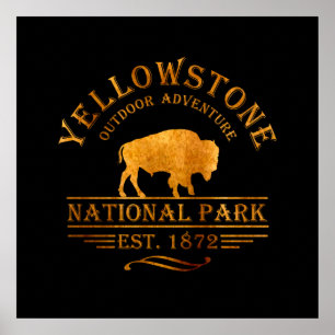 Yellowstone national park poster