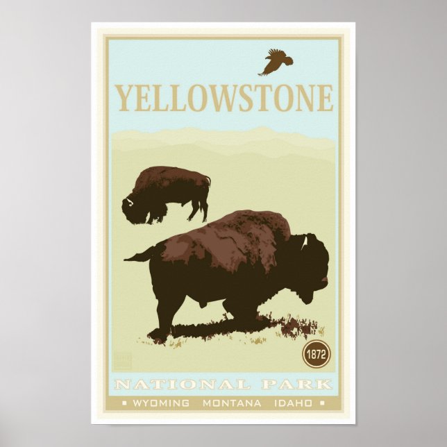 Yellowstone National Park Poster (Front)