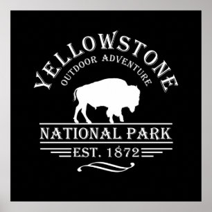 Yellowstone national park poster