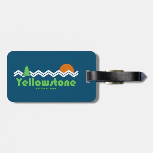 Yellowstone National Park Retro Luggage Tag