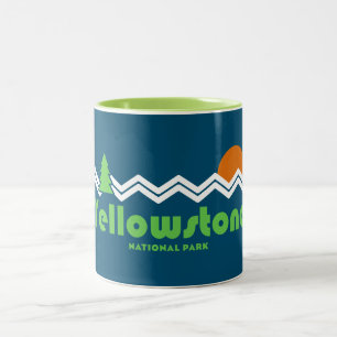 Yellowstone National Park Retro Two-Tone Coffee Mug