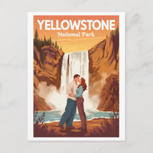 Yellowstone National Park, Romantic Couple  Postcard