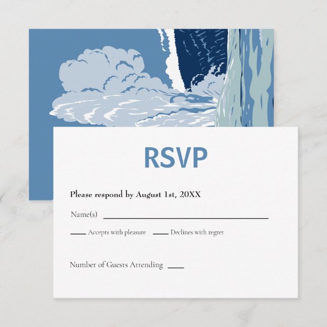 Yellowstone National Park RSVP Card Retro (Front/Back)