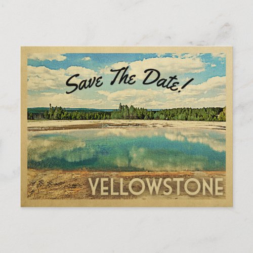Yellowstone National Park Save The Date Announcement Postcard