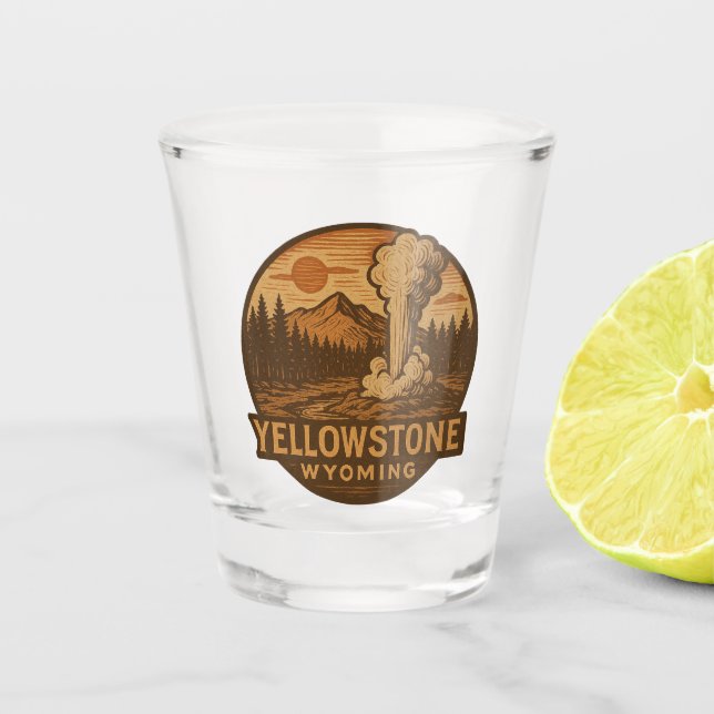 Yellowstone National Park Shot Glass (Front)