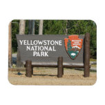 Yellowstone National Park, Sign, Wyoming, U. S. Magnet at Zazzle