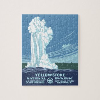 Yellowstone National Park Souvenir Jigsaw Puzzle by NationalParkShop at Zazzle