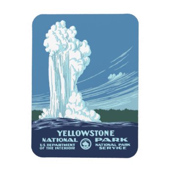 Yellowstone National Park Souvenir Magnet by NationalParkShop at Zazzle