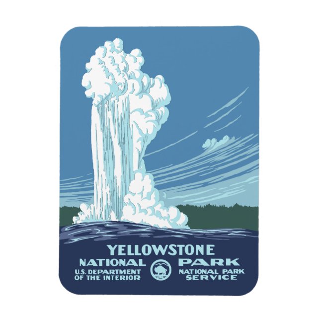 Yellowstone National Park Souvenir Magnet (Vertical)