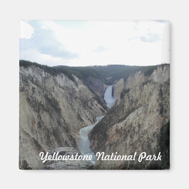 Yellowstone National Park Square Magnet (Front)