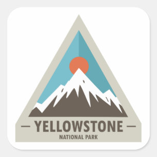 Yellowstone National Park Square Sticker