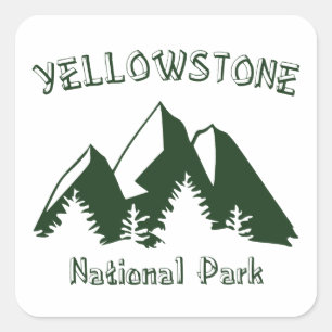 Yellowstone National Park Square Sticker