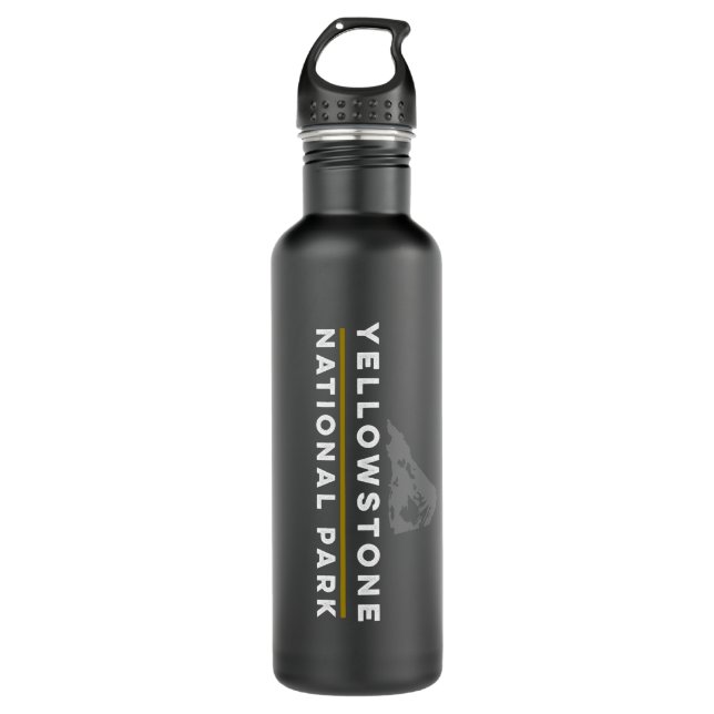 Yellowstone National Park Stainless Steel Water Bottle (Front)