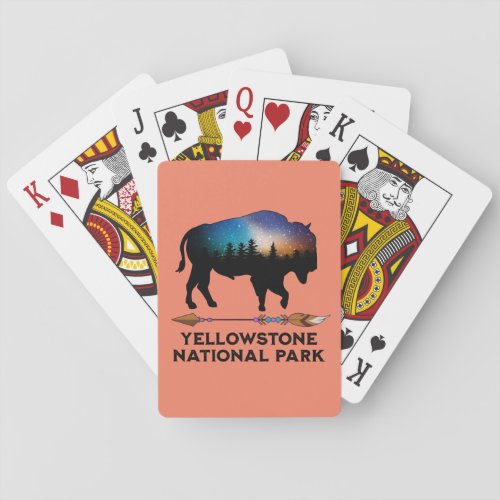 YELLOWSTONE NATIONAL PARK STARRY NIGHT BISON POKER CARDS