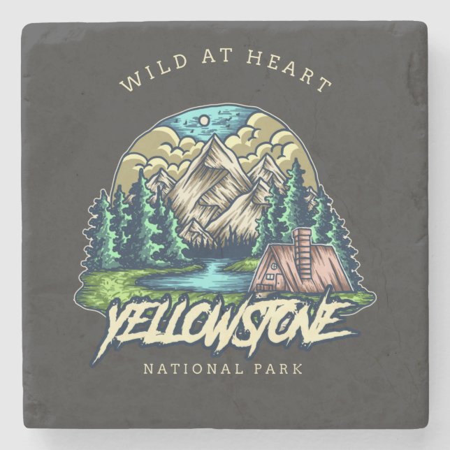 Yellowstone National Park  Stone Coaster (Front)