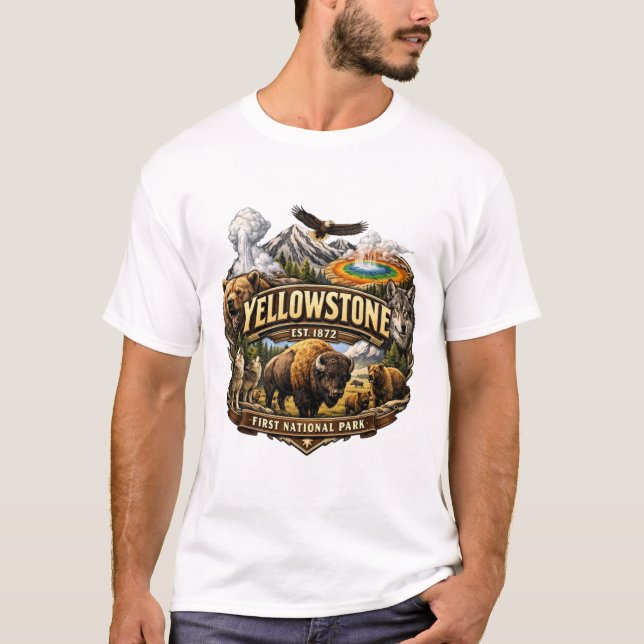 YELLOWSTONE NATIONAL PARK T-Shirt (Front)