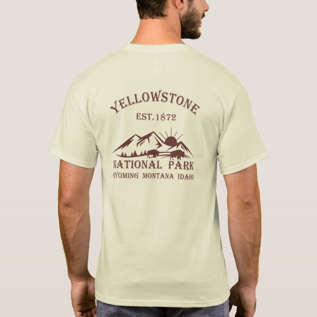 Yellowstone national park T-Shirt (Back)