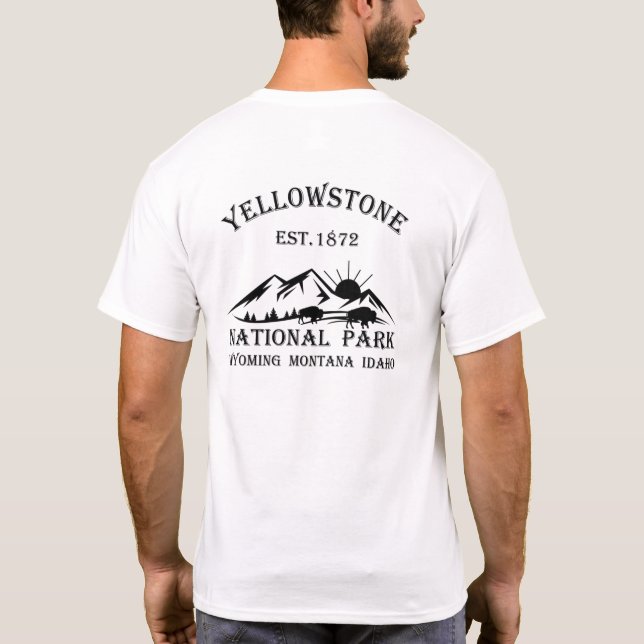 Yellowstone national park T-Shirt (Back)