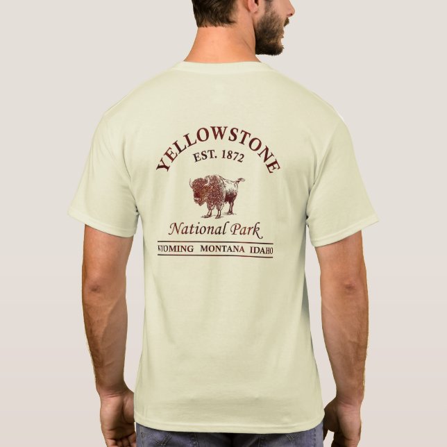 Yellowstone national park T-Shirt (Back)