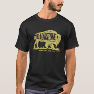 Yellowstone National Park T shirt US Bison Buffalo