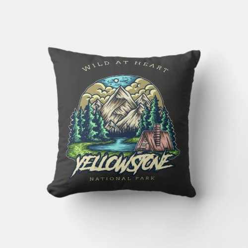 Yellowstone National Park Throw Pillow