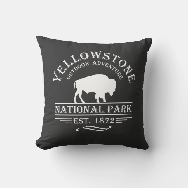 Yellowstone national park throw pillow (Front)