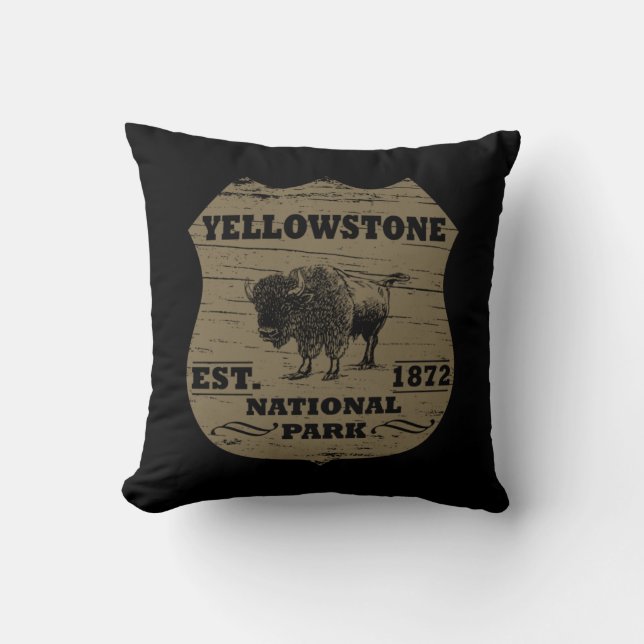 Yellowstone national park throw pillow (Front)