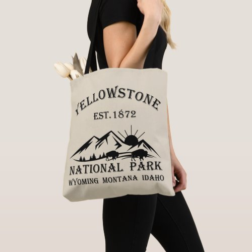 Yellowstone national park tote bag