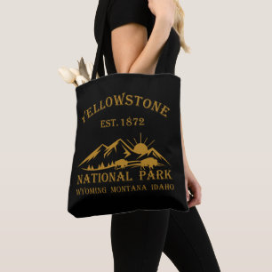 Yellowstone national park tote bag