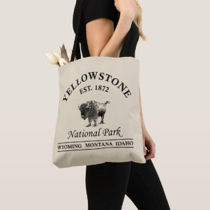 Yellowstone national park tote bag