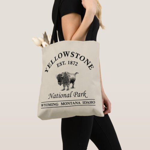 Yellowstone national park tote bag