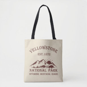 Yellowstone national park tote bag