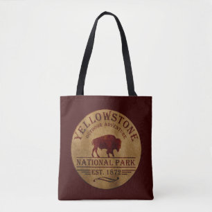Yellowstone national park tote bag