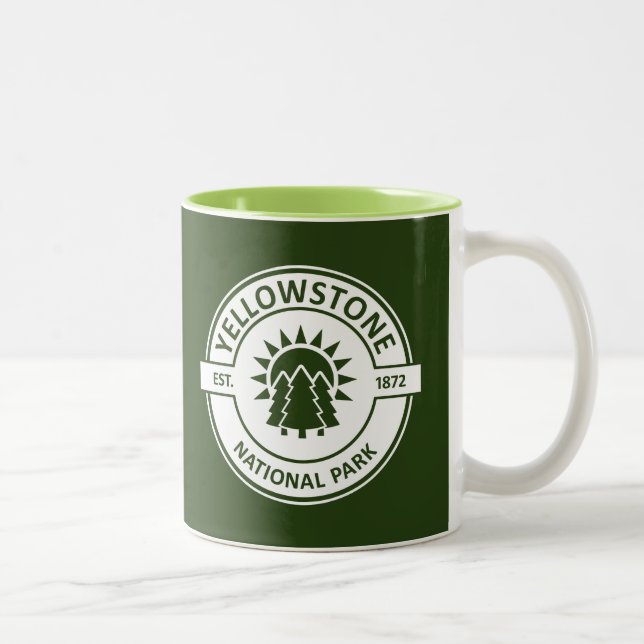 Yellowstone National Park Two-Tone Coffee Mug (Right)