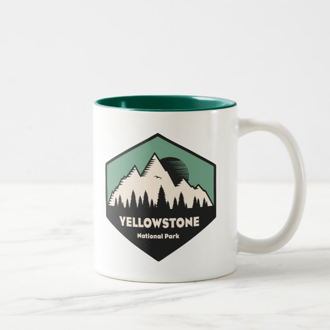 Yellowstone National Park Two-Tone Coffee Mug (Right)