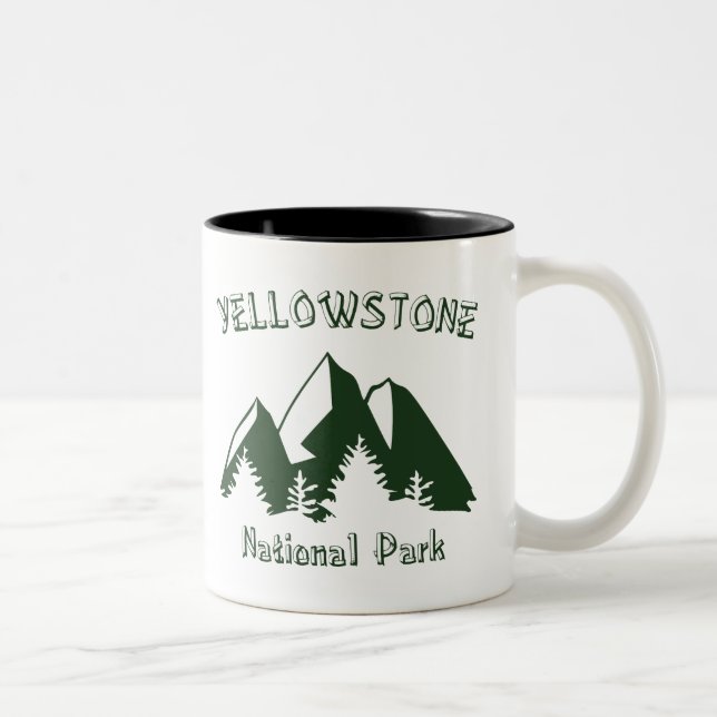 Yellowstone National Park Two-Tone Coffee Mug (Right)