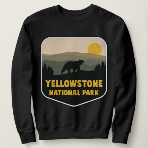 Yellowstone National Park USA Bear Souvenir Sweatshirt