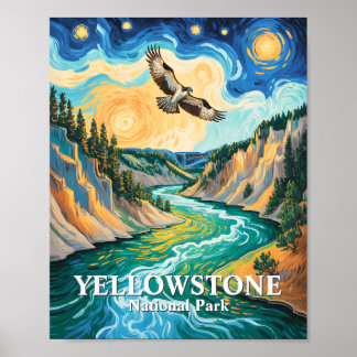 Yellowstone National Park Vibrant Bird Osprey Poster