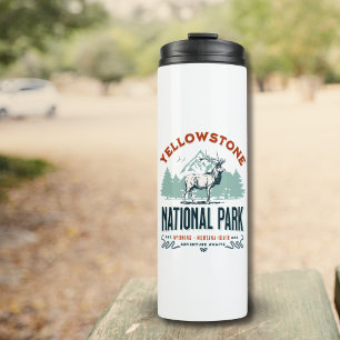 Yellowstone National Park Vintage Landscape Thermal Tumbler