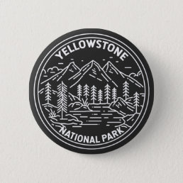 Yellowstone National Park Vintage Monoline  Button