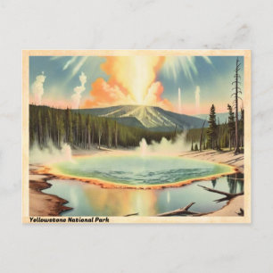 Yellowstone National Park Vintage Postcard